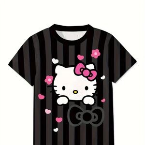 Hello Kitty Striped Tee with Pink Accents